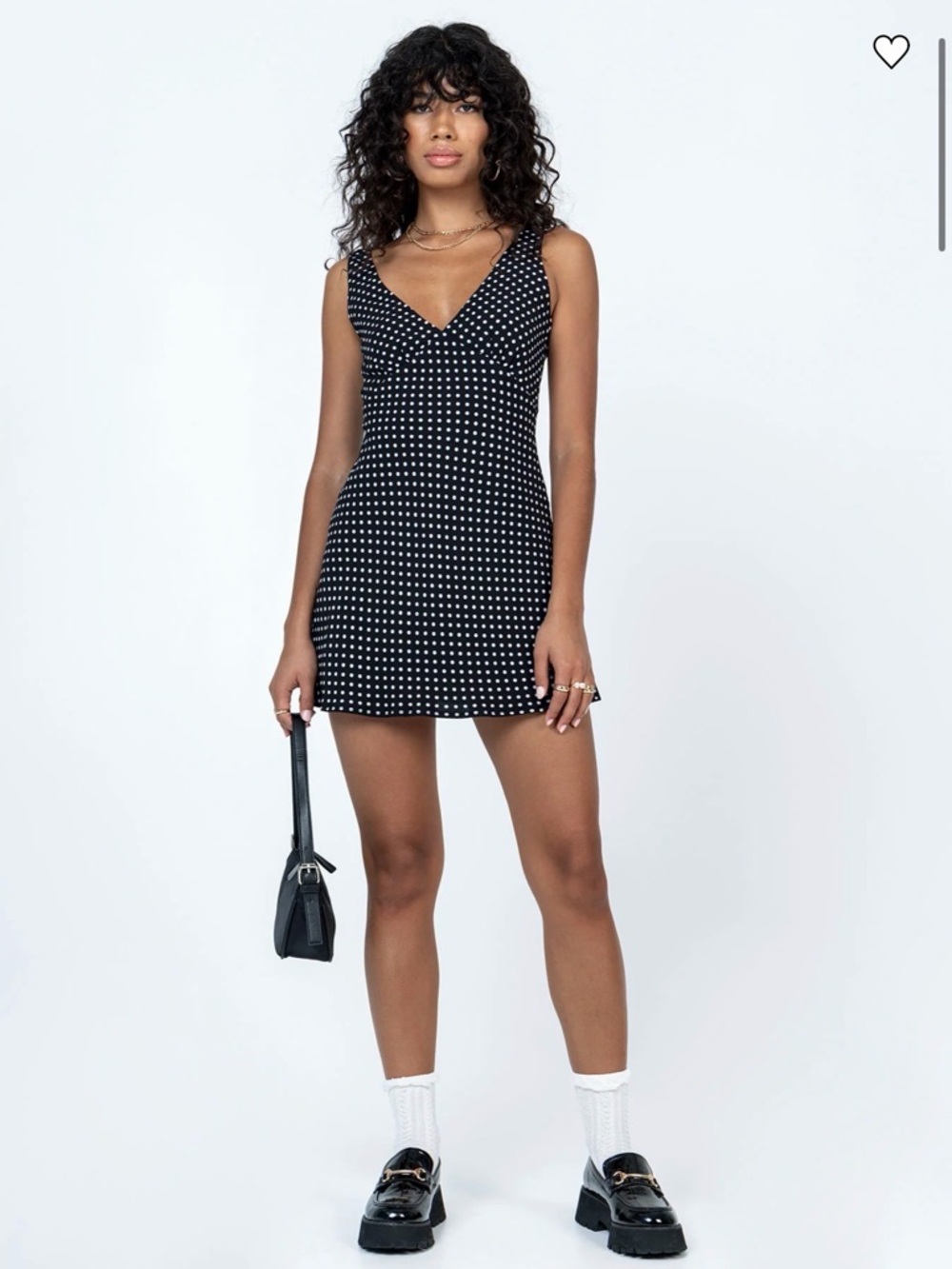 Princess Polly Nellie Mini Black Polka Dot Dress